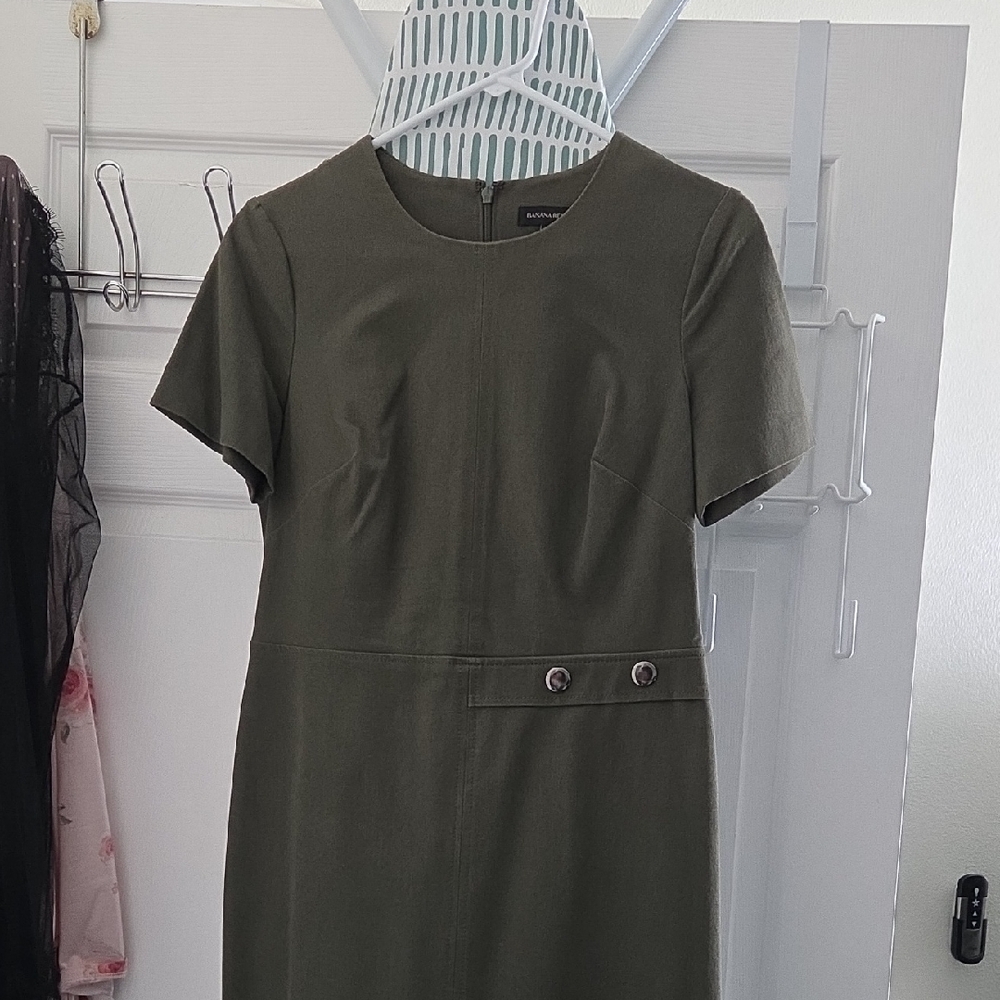 Banana Republic Khaki Green Dress